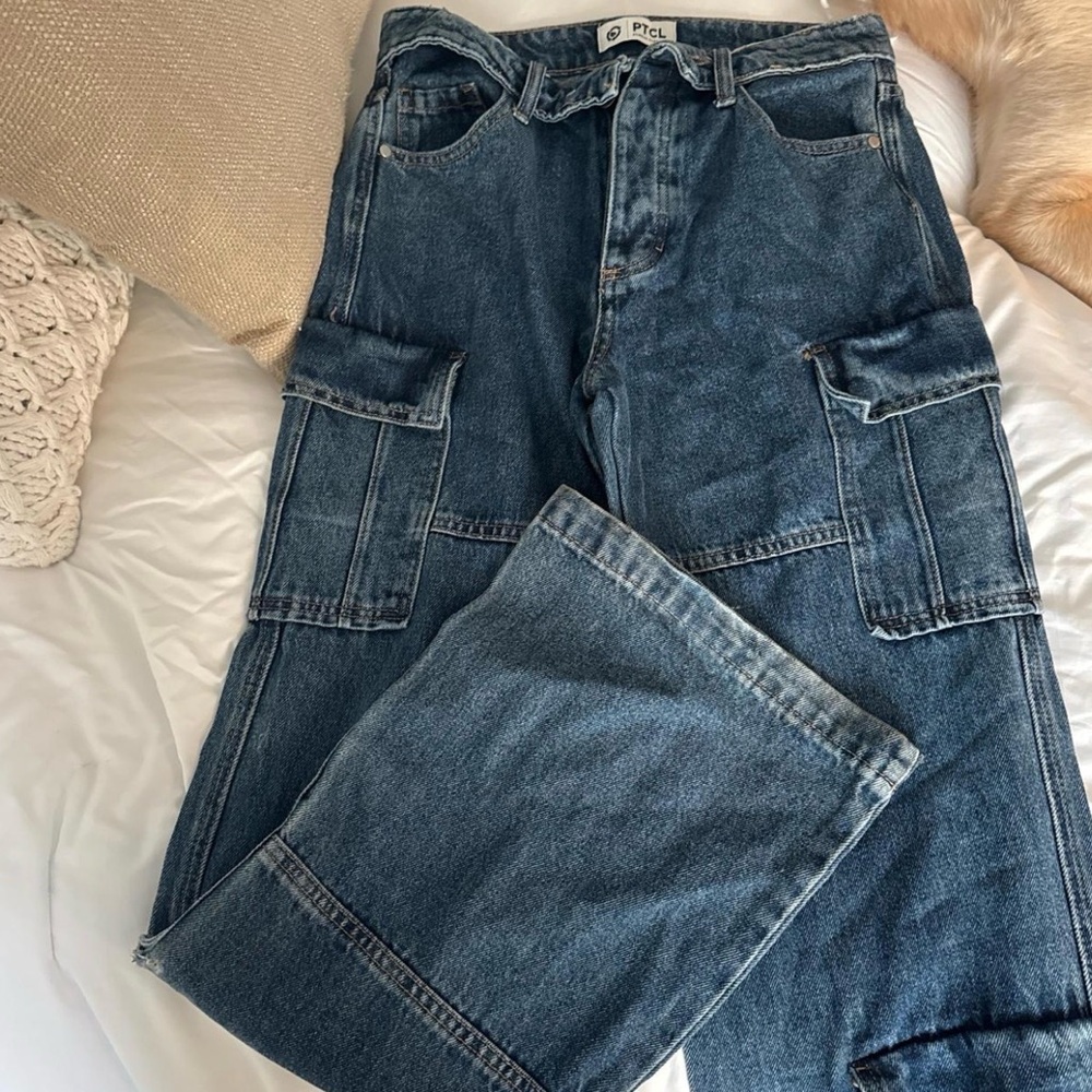 Nordstrom women’s Blue Cargo Jeans